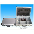 Caja de herramienta de aluminio plata con plataforma plegable herramienta y compartimentos ajustables dentro de ventas por mayor